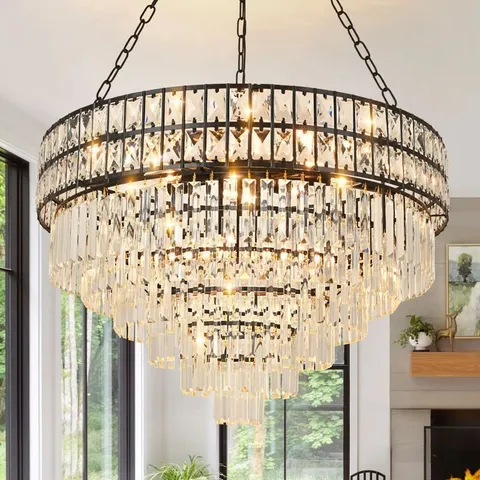 BOXED JAUREGUI 15-LIGHT CRYSTAL CHANDELIER (1 BOX)