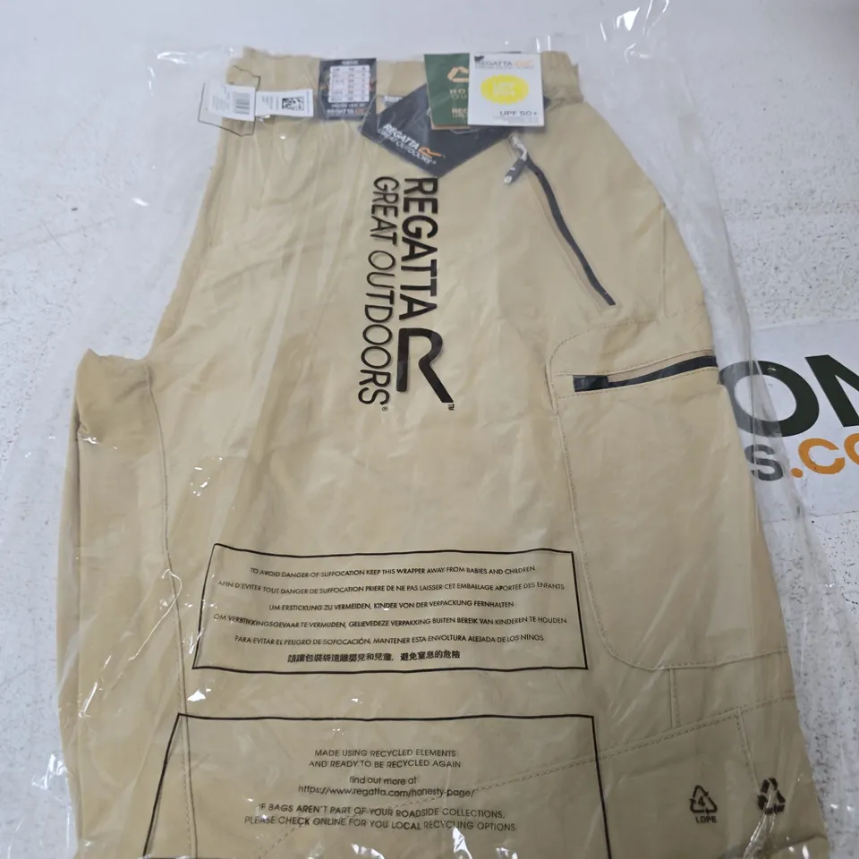 APPROXIMATELY 11 BRAND NEW REGATTA HIGHTON TROUSERS IN OAT - 38"