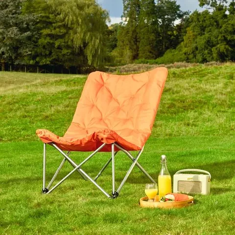 BOXED ELEMENTS PADDED CAMPING CHAIR WITH CARRY BAG - TIGER LILY (1 BOX)