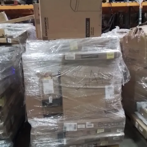 PALLET OF ASSORTED HOUSEHOLD GOODS AND PRODUCTS TO INCLUDE;TRASH CAN,DOG CAGE,LAUNDRY HAMPER