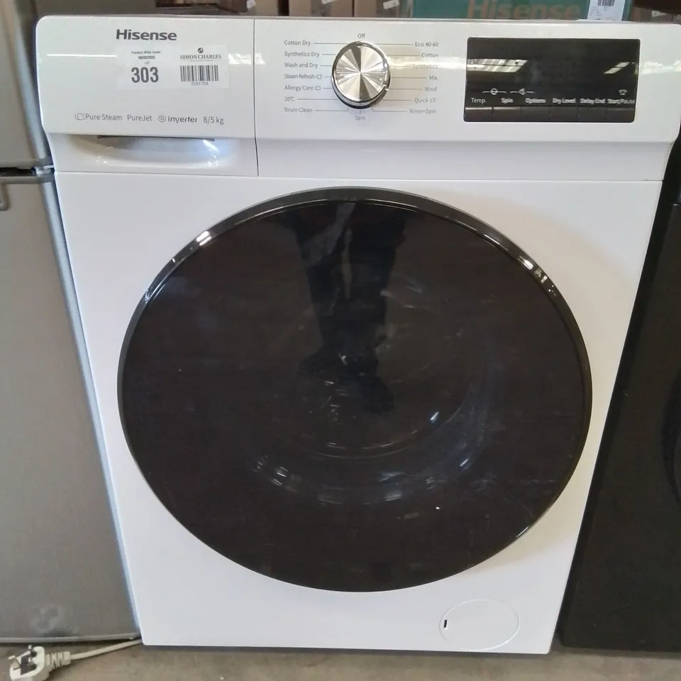 HISENSE WHITE 8KG WASHER DRYER WDQA8014EVJM