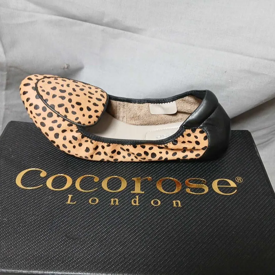 COCOROSE LONDON LEOPARD PRINT BABY SHOES – BOXED (PAIR) SIZE 37