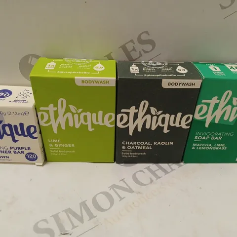 BOX OF ETHIQUE BODYWASH, SOAP AND CONDITIONER BAR