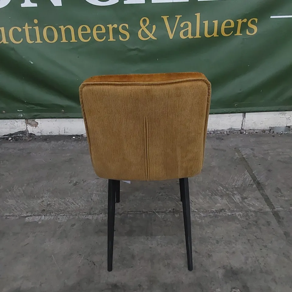 DESIGNER THE LOUNGE CO. MADE JAGO DINING CHAIR IN MUSTARD VELVET 