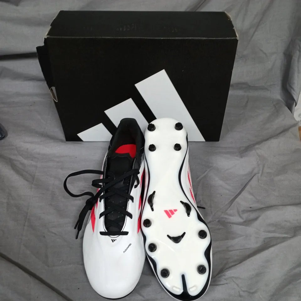 ADIDAS COPA PURE III LEAGUE FG/MG FOOTBALL BOOTS – UK 11.5, WHITE/RED