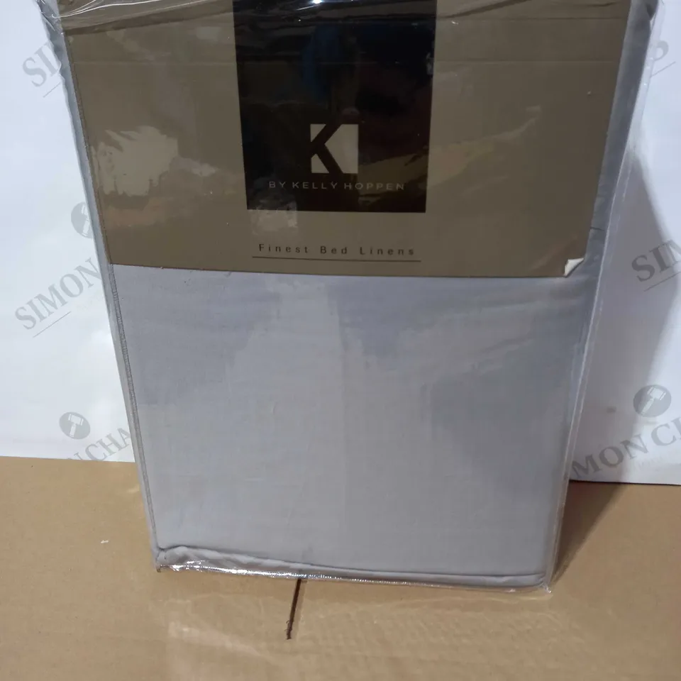 K BY KELLY HOPPEN DECO LUXE 100% COTTON DUVET KING SIZE SILVER 