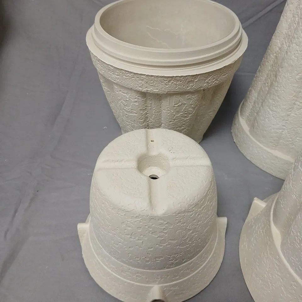 Bari Fountain Garden Water Feature – Basin, pedestal & pump components with Owner's Manual