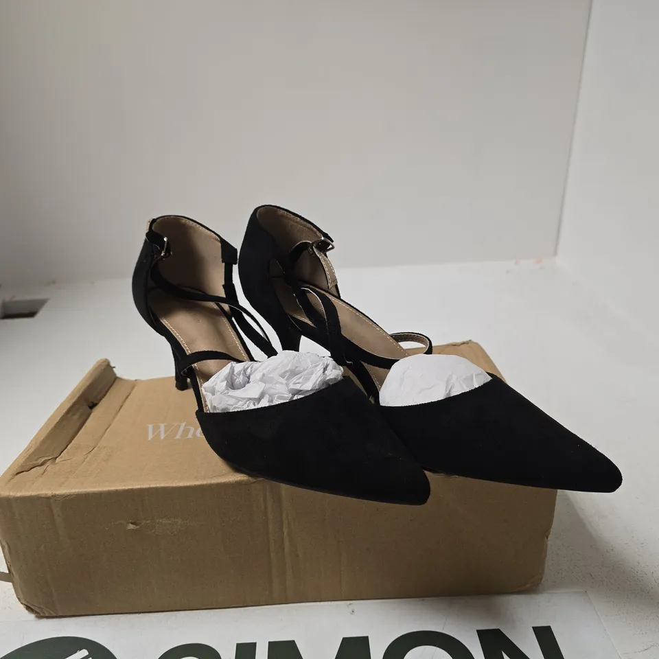 WHERES THAT FROM WOMENS BLACK SHOES UK 7 BOXED