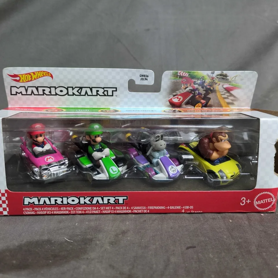 HOT WHEELS MARIO KART 4-PACK MINI VEHICLE SET – BOXED