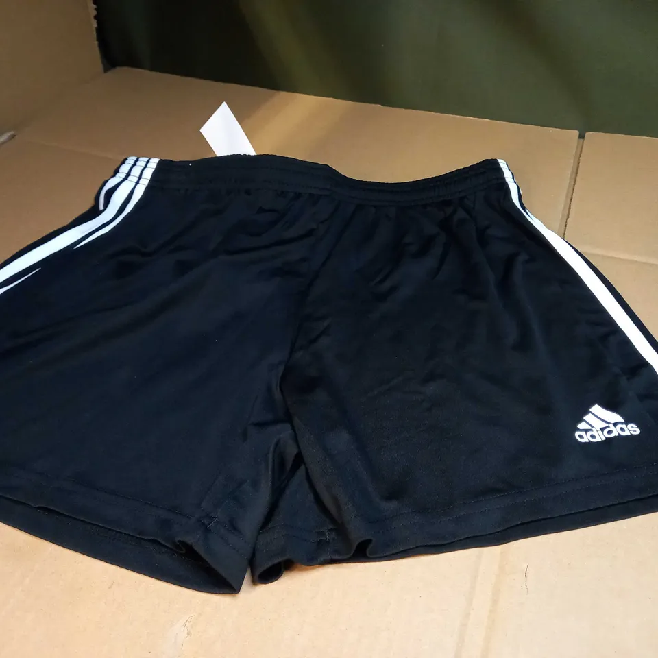 ADIDAS BLACK/LOGO SPORTS SHORTS - XL