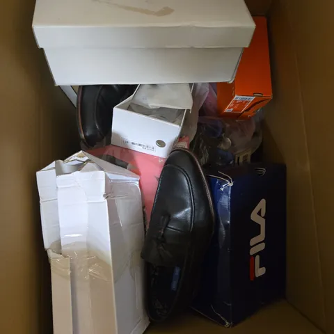 APPROXIMATELY 15 PAIRS OF ASSORTED SHOES IN VARIOUS STYLES AND SIZES 