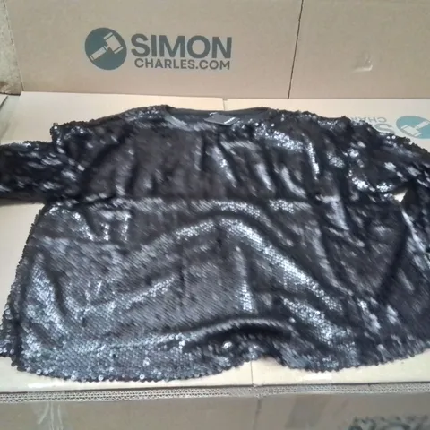 BOXED BRAND NEW APPROXIMATELY 18 SIMPLY BE SEQUIN TOP BLACK SIZE 20