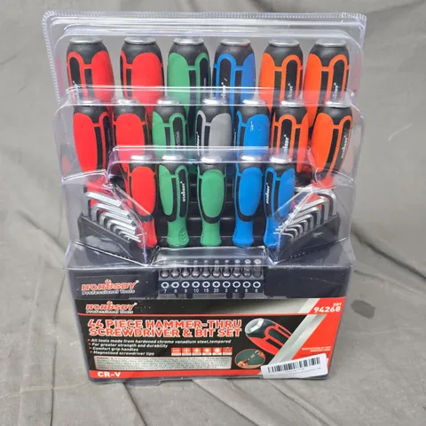 HORUSDY 44 PIECE HAMMER-THRU SCREWDRIVER & BIT SET