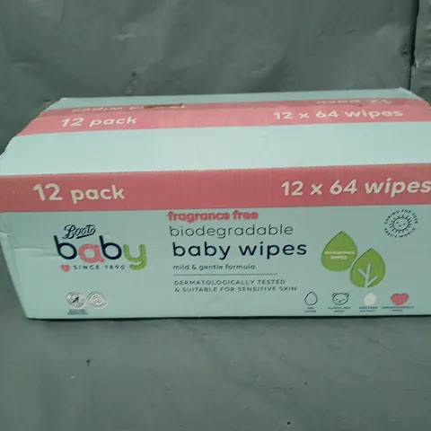 12 PACK 64 WIPES BOOTS BABY WIPES