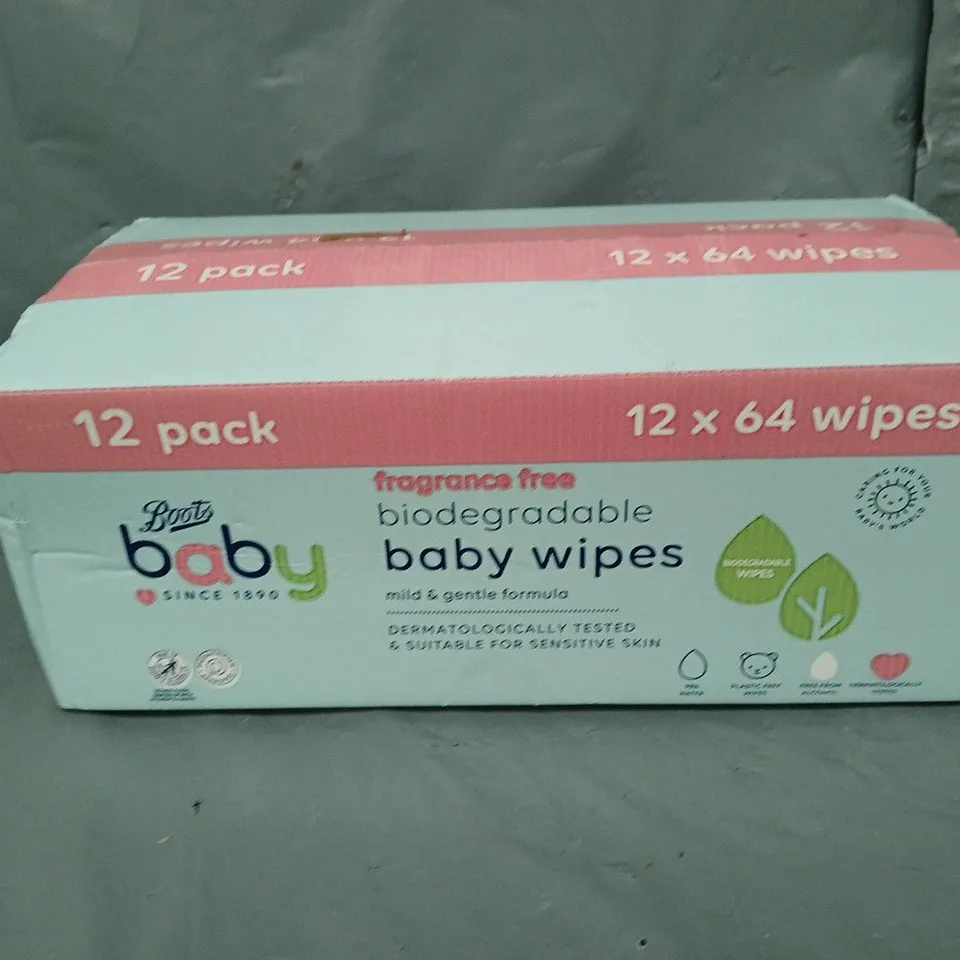 12 PACK 64 WIPES BOOTS BABY WIPES 