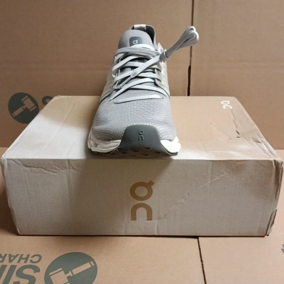 BOXED PAIR OF ON CLOUDSWIFT 3 TRAINERSIN ALLOY/GLACIER SIZE UK 11