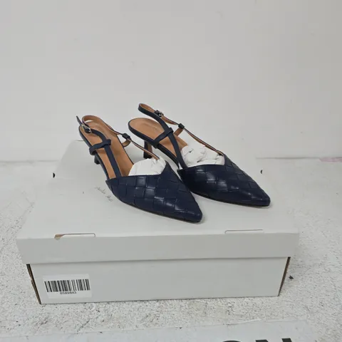 SPOT ON NAVY BLUE WOVEN SANDALS β 6