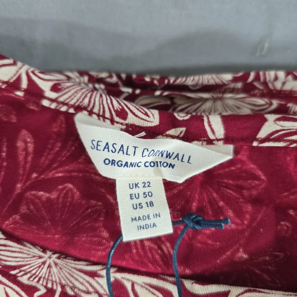 SEASALT CORNWALL FLORAL PRINT PAJAMAS  – ORGANIC COTTON, UK 22 (EU 50, US 18)
