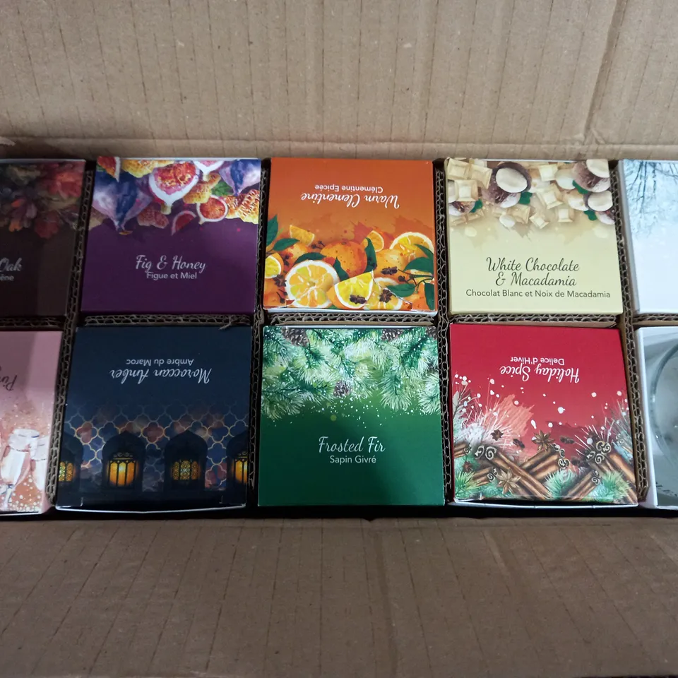 BOXED PRICE'S CANDLES SET OF 10 WINTER JAR CANDLES IN GIFT BOXES