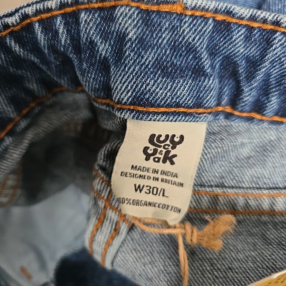 LUCY & YAK DANA JEANS – ORGANIC DENIM, MIDWASH BLUE, W30/L