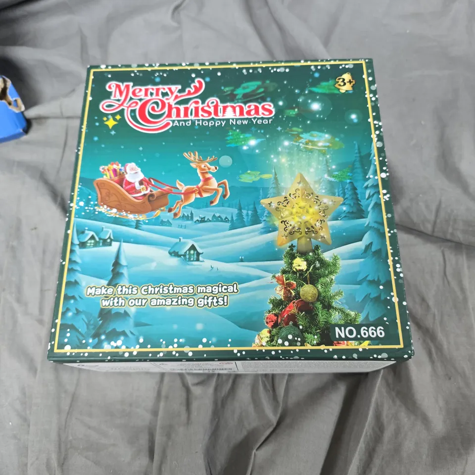 BOX OF APPROXIMATELY 20 ASSORTED HOUSEHOLD ITEMS INCLUDING MAGNETIC DARTBOARD DRAGONS BLOOD MOISTURISER AND CHRISTMAS TREE TOPPER 