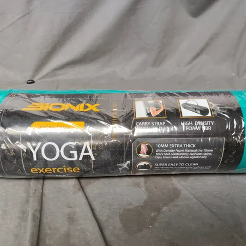 YOGA EXERCISE MAT – TURQUOISE, 10MM EXTRA THICK, HIGH-DENSITY FOAM