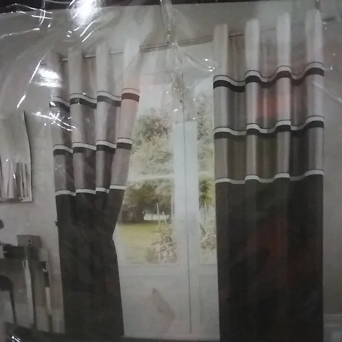 PACKAGED BATTLE EYELET ROOM DARKENING CURTAINS, SILVER , 66X90 "