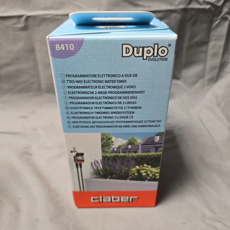 CLABER DUPLO EVOLUTION 8410 TWO-WAY ELECTRONIC WATER TIMER