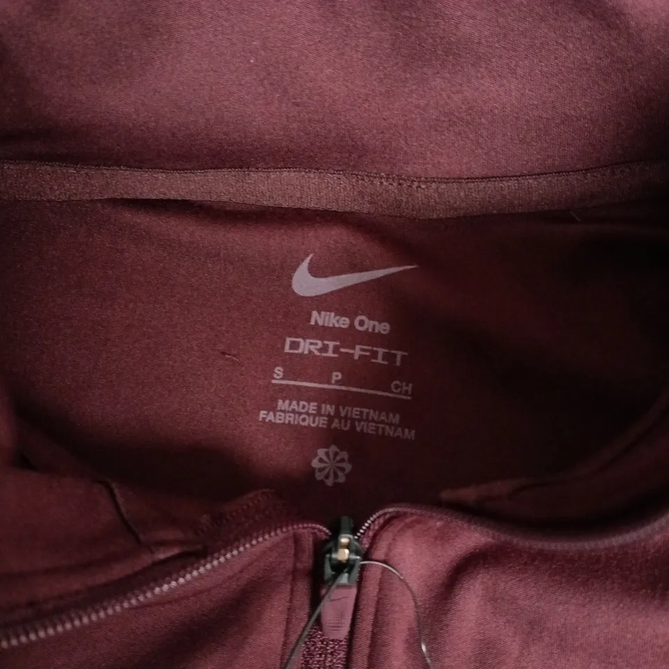NIKE ONE DRI-FIT WOMEN'S TRAINING JACKET – BURGUNDY- SMALL