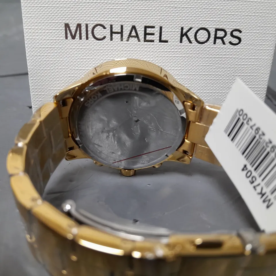 MICHAEL KORS BRYNN CHRONOGRAPH GOLD-TONE STAINLESS STEEL WATCH