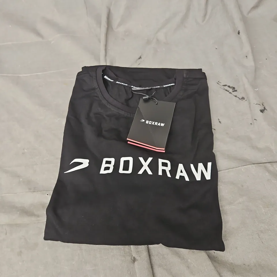 BOXRAW ABC TSHIRT IN BLACK/WHITE SIZE M