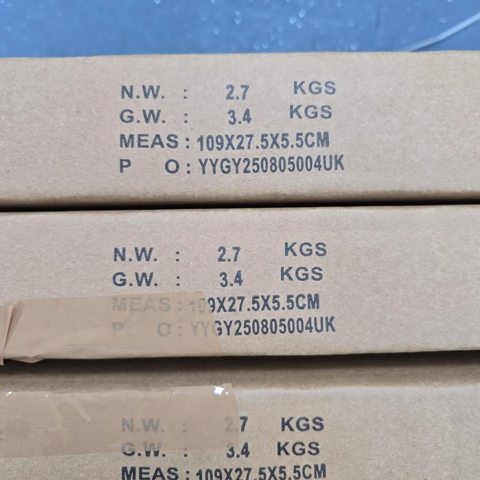 3X WOLTU BLACK WALL SHELVES