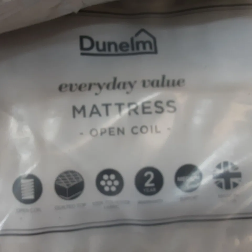  BAGGED DUNELM MATTRESS OPEN COIL  ,DOUBLE 