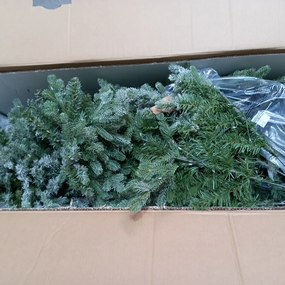 SANTA'S BEST 16 FUNCTION PRE-LIT DEWDROP CHRISTMAS TREE SNOW KISS 7FT - COLLECTION ONLY