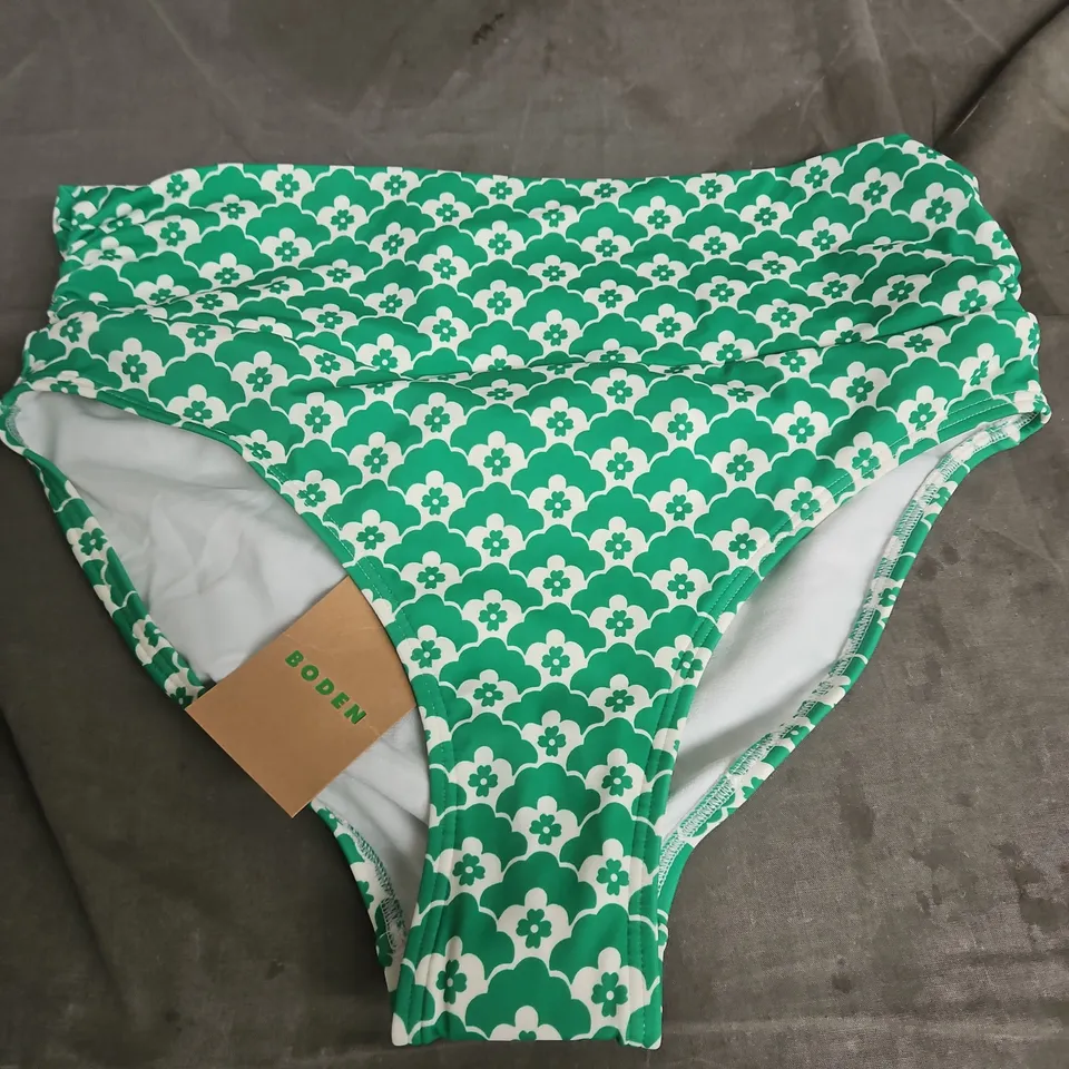 BODEN WOMEN'S GREEN FLORAL BIKINI BOTTOM SIZE UNSPECIFIED 