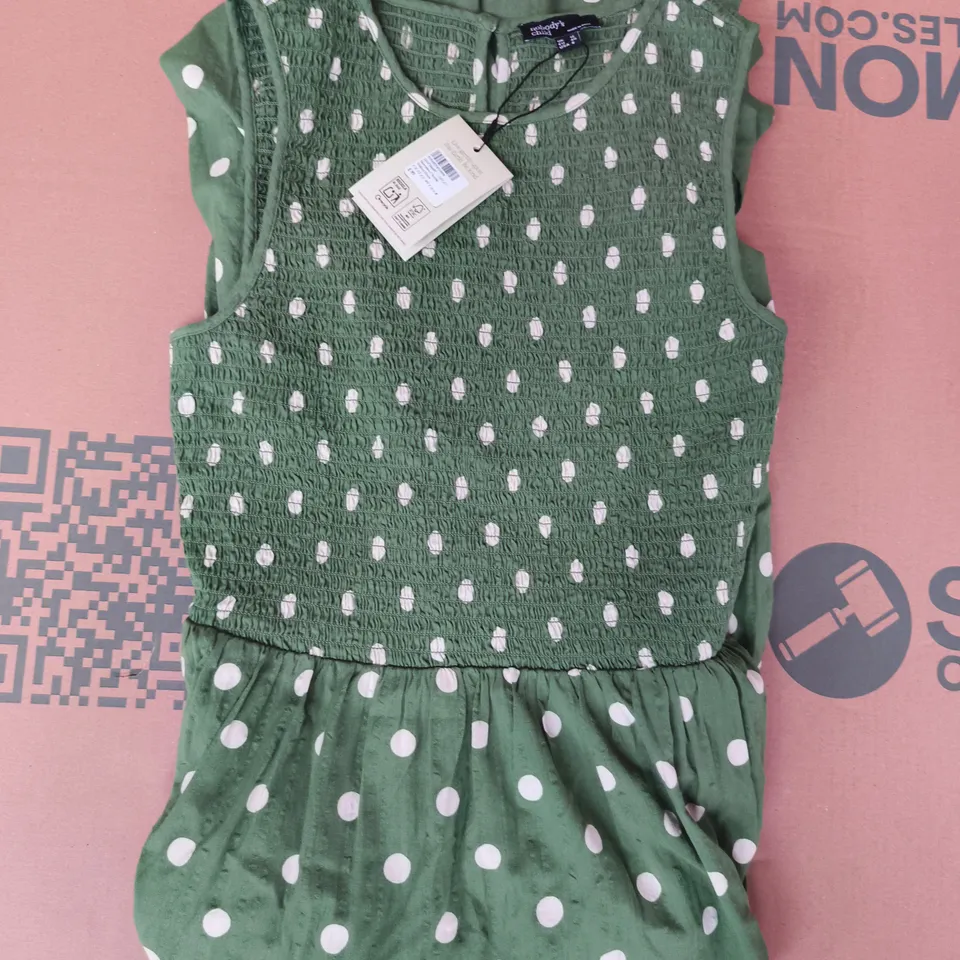 NOBODY'S CHILD SLEEVELESS CHARLIE MIDAXI DRESS IN GREEN SIZE UK 12
