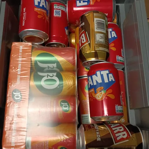 APPROXIMATELY 10 ASSORTED DRINK PRODUCTS TO INCLUDE FANTA, J2O, SHANDYADE ETC