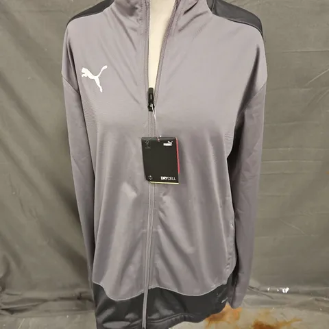 PUMA TG 23 DRYCELL JACKET IN GREY/ASPHALT SIZE L