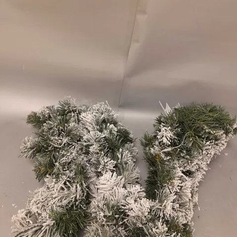 BOXED 6FT PRE LIT EMPEROR FLOCKED GARLAND