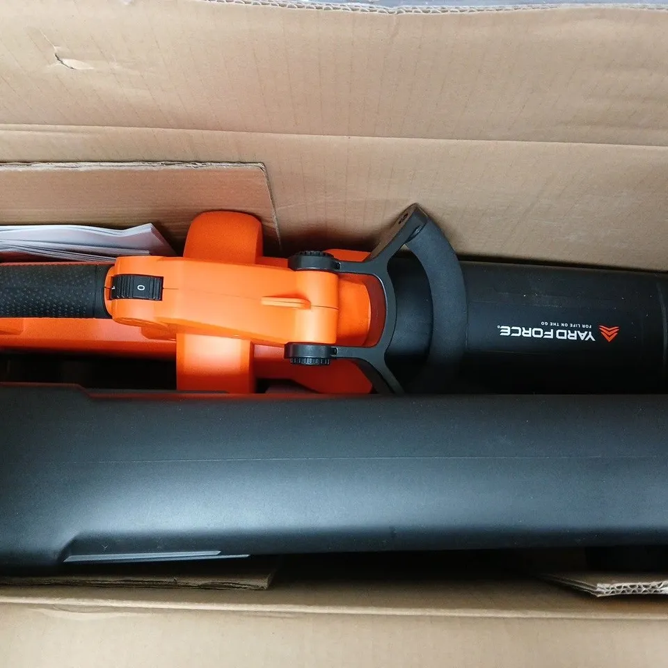 BOXED YARD FORCE CORDLESS BLOWER/VACUUM