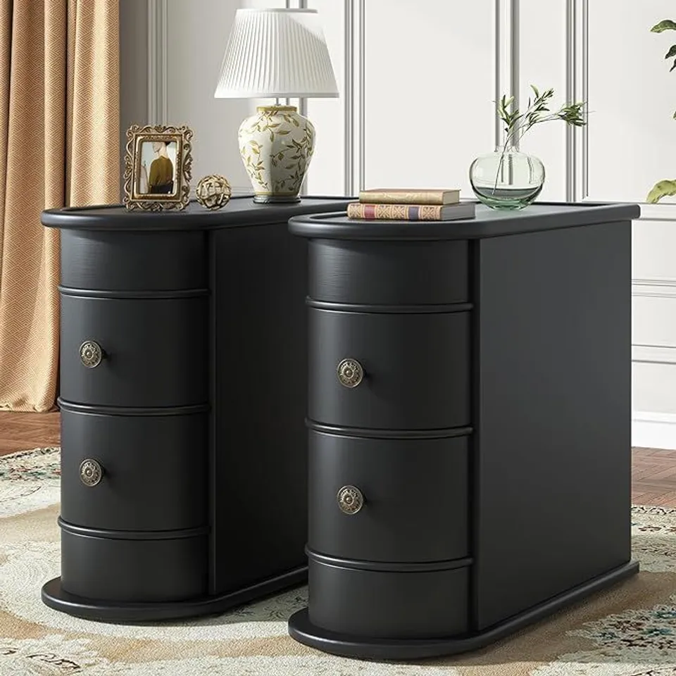 BOXED SIDE TABLE WITH STORAGE