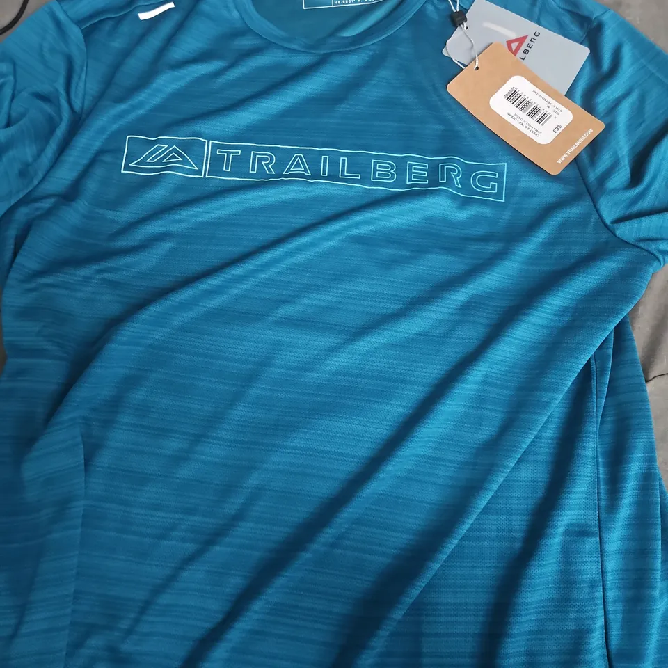 Trailberg Aqua Blue Long-Sleeve Men's Top – UK XL