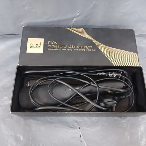 BOXED GHD MAX - WIDE PLATE HAIR STRAIGHTENER - BLACK