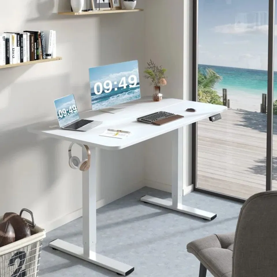 BOXED HIERONYMUS ELECTRIC T-SHAPE HEIGHT ADJUSTABLE DESK (1 BOX)