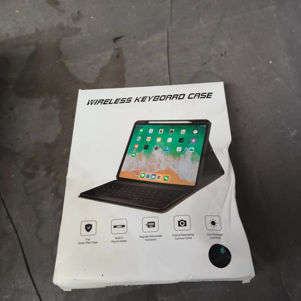 TOTE OF APPROXIMATELY 13 ASSORTED ITEMS TO INCLUDE: WIRELESS KEYBOARD CASE FOR IPAD PRO 11