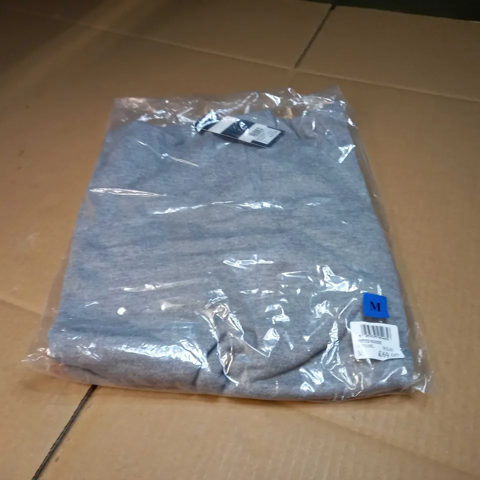 PACKAGED CREW CLOTHING COMPANY GREY MARL KNITTED HOODIE - MEDIUM
