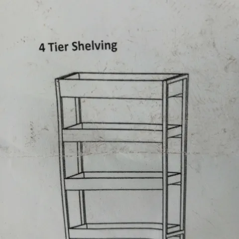 BOXED MY HOME STORIES 4 TIER SHELVING UNIT [COLLECTION ONLY]