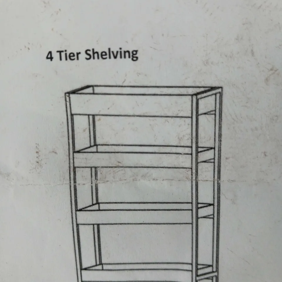 BOXED MY HOME STORIES 4 TIER SHELVING UNIT [COLLECTION ONLY]