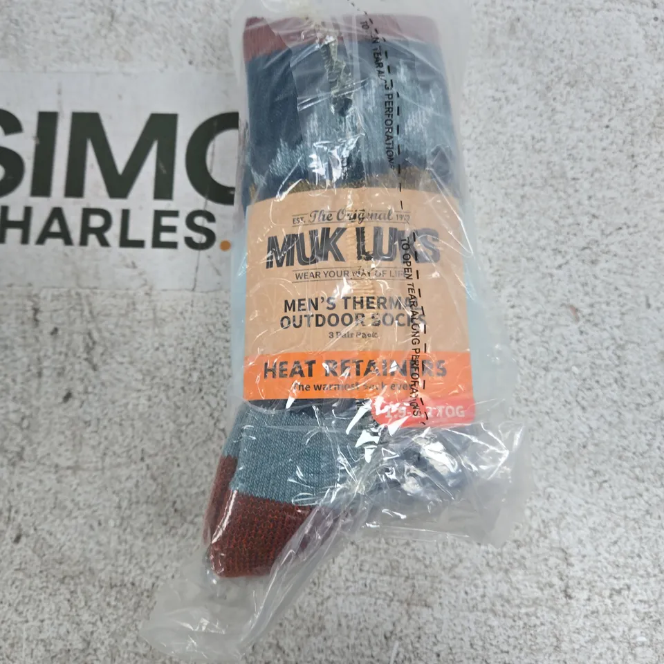 BAGGED MUK LUKS MENS THERMAL OUTDOOR SOCKS ONE SIZE 3PK