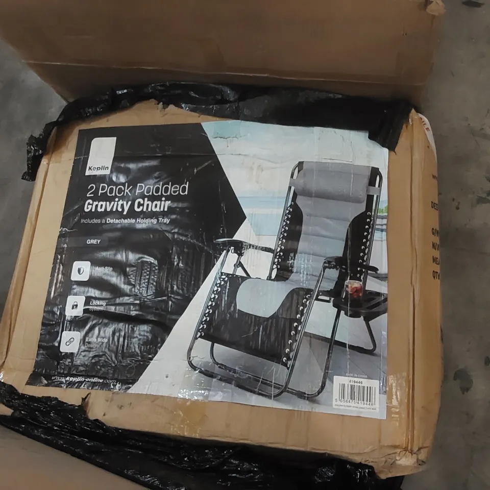 BOXED KEPLIN 2 PACK OF PADDED GRAVITY CHAIRS